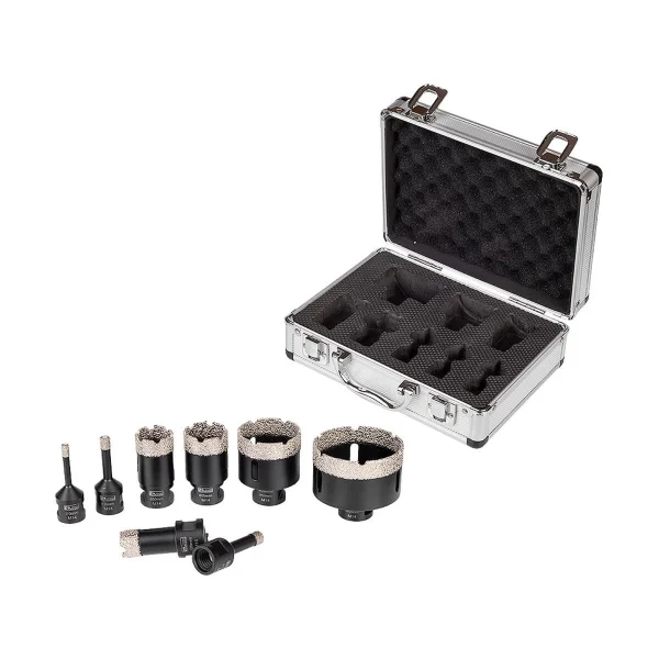 Carote diamantate, vacuum brazed, M14, set 8 buc, 6-68 mm, Richmann Exclusive