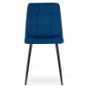 Scaun bucatarie/living, Artool, Kara, catifea bleumarin, picioare metal negru, 44.5x50.5x87 cm