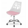 Scaun de birou, Artool, Print, rotativ, PP, alb si roz, 50x57x93.5 cm