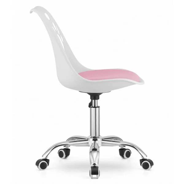 Scaun de birou, Artool, Print, rotativ, PP, alb si roz, 50x57x93.5 cm