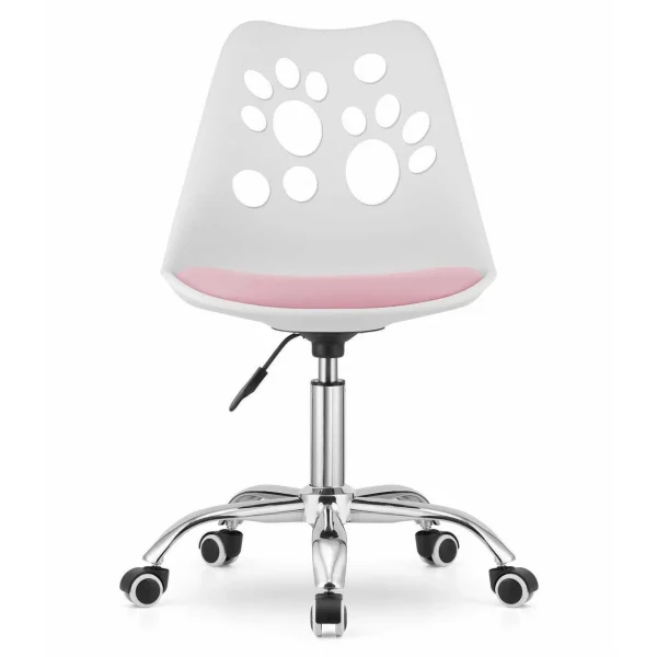 Scaun de birou, Artool, Print, rotativ, PP, alb si roz, 50x57x93.5 cm