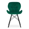 Scaun stil scandinav, Artool, Lago Velvet, catifea verde, picioare lemn negru, 47x52x73.5 cm
