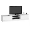 Comoda pentru TV, placa laminata, 4 rafturi, alb, 160x40x33.4 cm
