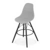 Scaun de bucatarie/bar, Artool, Lamal, PP gri, picioare lemn negru, 54x55x107.5 cm