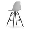 Scaun de bucatarie/bar, Artool, Lamal, PP gri, picioare lemn negru, 54x55x107.5 cm