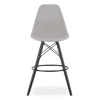 Scaun de bucatarie/bar, Artool, Lamal, PP gri, picioare lemn negru, 54x55x107.5 cm