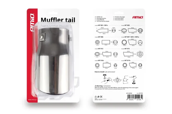 Ornament toba esapament din otel inoxidabil MT 007BC - FUMURIU