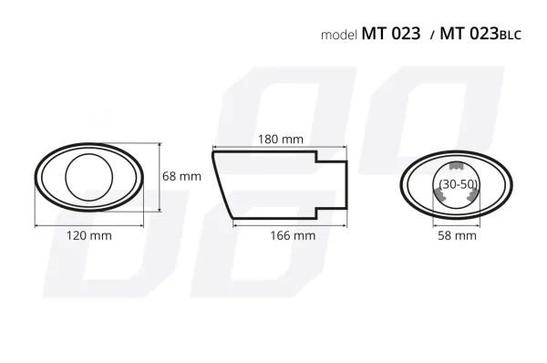 Ornament toba esapament din otel inoxidabil MT 023