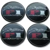 Set 4 buc. ornament central janta, model "F1 Black", diametru 5cm