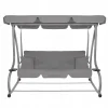 Balansoar gradina, Springos, Venezia, 3 locuri, gri, 190x125x163 cm, functie pat, max 280 kg