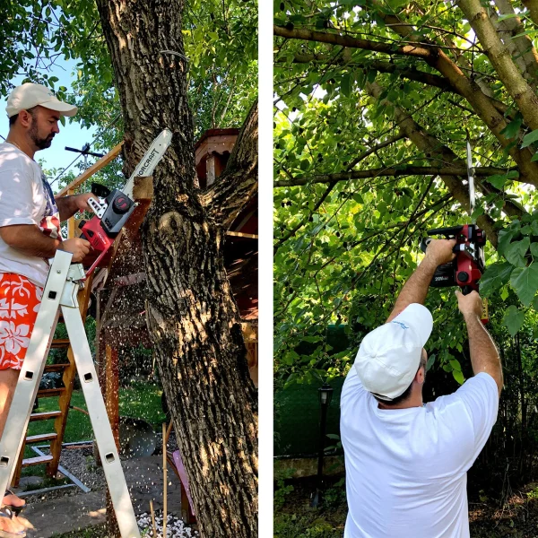 Drujba electrica cu 2x acumulatori 4 Ah, 20 V Li-ion, 35 cm, incarcator, Worcraft