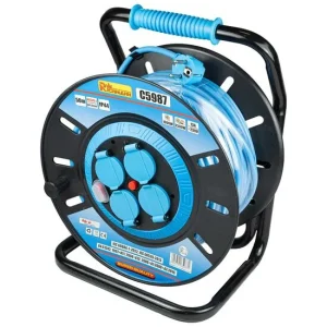 Prelungitor electric industrial, pe tambur, 13 A, 3x1.5 mm², IP44, 50 m, Richmann