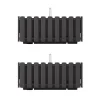 Set 2 jardiniere decorative cu suport metalic, sistem irigare,​​​​​​​ antracit, 38x18x16.2 cm, Boardee Fencycase W