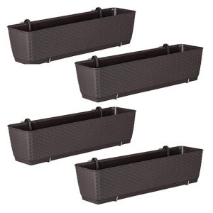 Set 4 jardiniere decorative cu suport metalic