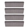 Set 4 jardiniere decorative, cafeniu, 68.5x17.3x15 cm, Ratolla Case P