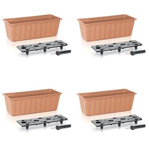 Set 4 jardiniere decorative cu sistem de irigare