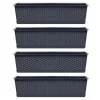 Set 4 jardiniere decorative, antracit, 68.5x17.3x15 cm, Ratolla Case P