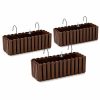 Set 3 jardiniere decorative cu suport metalic