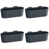 Set 4 jardiniere decorative cu suport de plastic