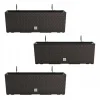 Set 3 jardiniere cu suport metalic, imitatie ratan, maro, 58x18x19.5 cm, Rato Case W