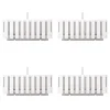 Set 4 jardiniere decorative cu suport metalic, sistem irigare,​​​​​​​ alb, 38x18x16.2 cm, Boardee Fencycase W