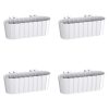 Set 4 jardiniere decorative cu suport de plastic