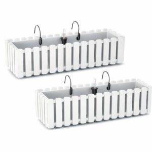 Set 2 jardiniere decorative cu suport metalic