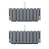 Set 2 jardiniere decorative cu suport metalic, sistem irigare,​​​​​​​ gri, 38x18x16.2 cm, Boardee Fencycase W