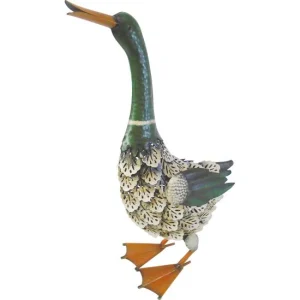 Decoratiune gradina, MagicHome, rata salbatica, metalica, 35x16.5x47 cm