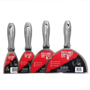 Set 4 spacluri inox, monobloc, maner metalic, 75-100-150-200 mm, Olejnik