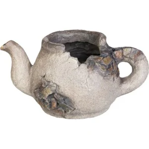 Decoratiune gradina/ghiveci de flori, MagicHome, ceramica, ceainic spart, 23.5x40x20.5 cm