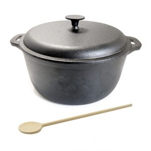 Oala de fonta cu capac