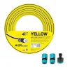 Furtun de gradina, 4 straturi, cu 2 cuple si adaptor, 1/2", 20 m, Cellfast Yellow