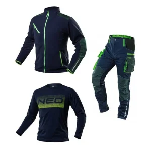 Set imbracaminte de protectie, model Premium, bumbac/poliester/elastan, bleumarin, marime XXL/56, NEO