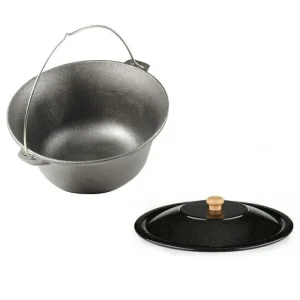 Set ceaun fonta cu capac emailat, 14.5 L, Premium