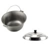 Set ceaun fonta cu capac inox