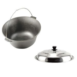 Set ceaun fonta cu capac inox
