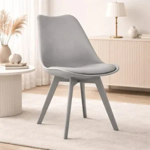 Scaun bucatarie/living, Artool, Mark, PP gri, picioare gri, 49x43x82 cm