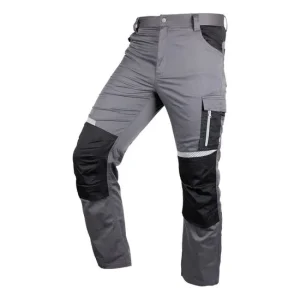 Pantaloni de lucru, bumbac, poliester, intariri genunchi, model Mix&Match, gri, marimea L/52, NEO