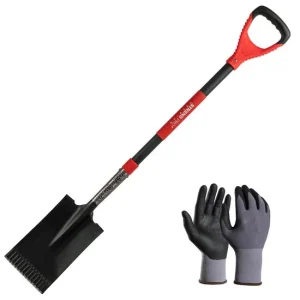 Set harlet, cazma, drept, capat zimtat, maner fibra sticla, 115 cm, cu manusi, RedShark