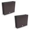 Set 2 jardiniere decorative, imitatie ratan, Rato Case, maro, 58x18x49.8 cm