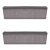 Set 2 jardiniere decorative, Ratolla Case P, cafeniu, 68.5x17.3x15 cm