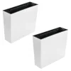 Set 2 jardiniere decorative, Urbi Case, alb, 58x18x49.8 cm