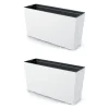 Set 2 jardiniere decorative, Urbi Case M, alb, 77x23.5x40.6 cm, 27 L