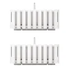 Set 2 jardiniere decorative, suport metalic, sistem de irigare, Boardee Fencycase W, alb, 38x18x16.2 cm