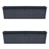 Set 2 jardiniere decorative, Ratolla Case P, antracit, 68.5x17.3x15 cm