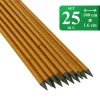 Set 25 araci/suport pentru rosii, castraveti, fasole, metal + PVC, maro, 180x1.6 cm, Artool