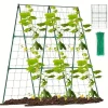Ansamblu suport araci cu plasa pentru cresterea plantelor cataratoare, castraveti, fasole, mazare, 150x150x1.1 cm