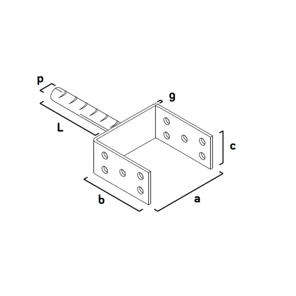 Suport grinda metalic, zincat, 120 mm, Strend Pro
