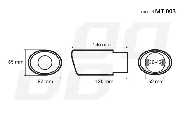 Ornament toba esapament din otel inoxidabil MT 003